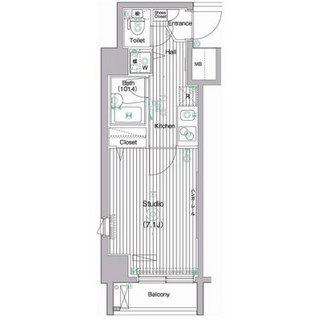 東京都北区滝野川３丁目 賃貸マンション 1K