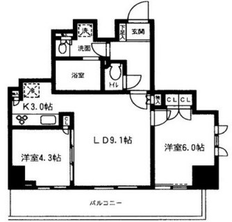 東京都北区滝野川７丁目 賃貸マンション 2LDK