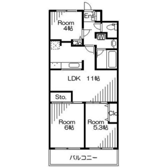 東京都北区東十条４丁目 賃貸マンション 3DK